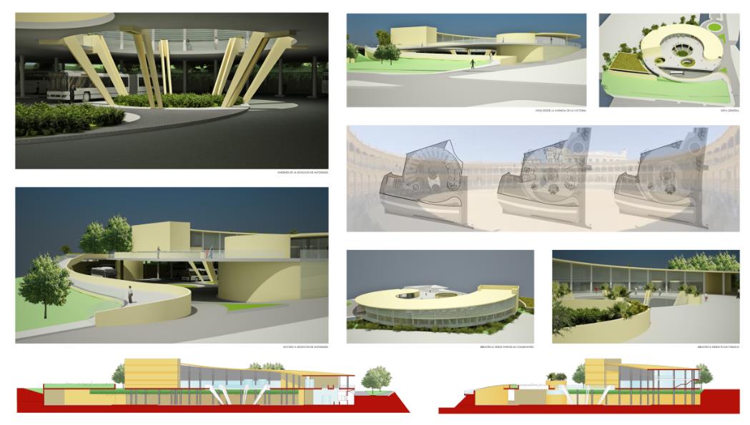 Estación de autobuses y biblioteca. Ronda